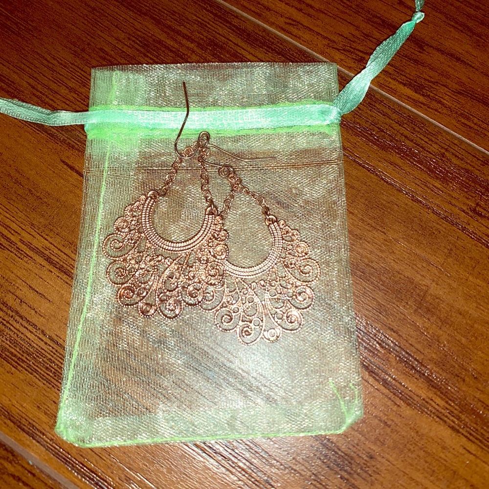 Gold chandelier earrings